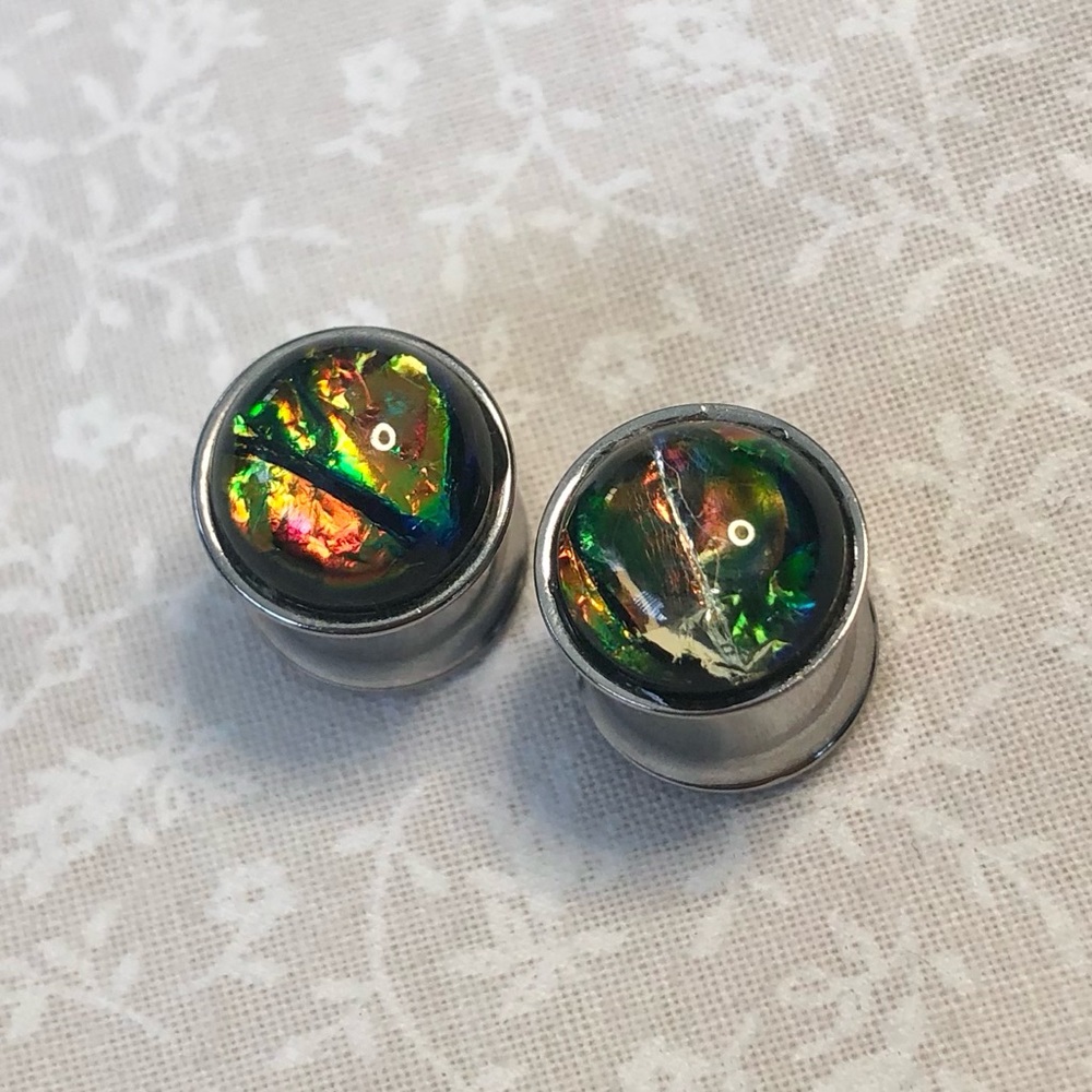 00g Iridescent Domed Plugs